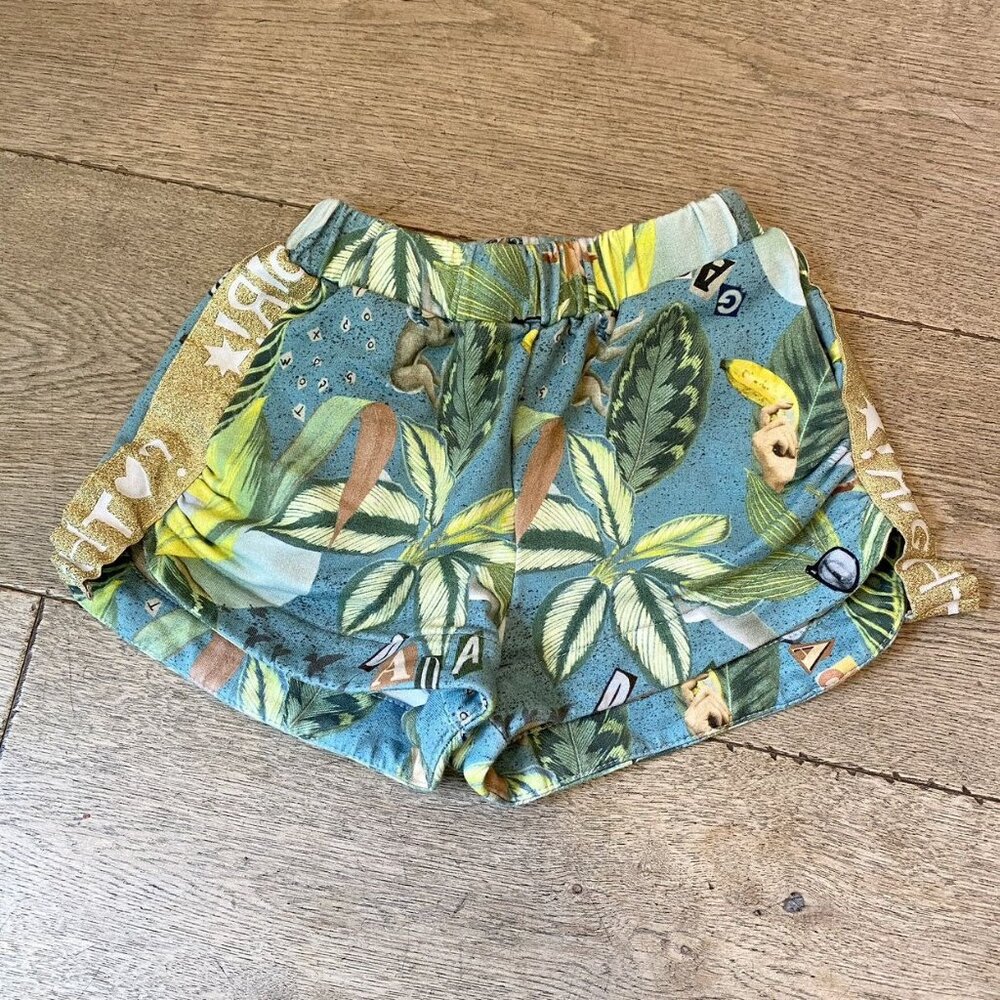 Floral Tropical Printed Shorts Raspberry Plum ..